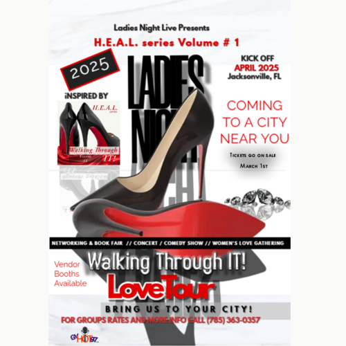 Join us in Jacksonville for the Walking Through IT! Love Tour 2025 Kick Off Event poster