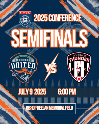 Siouxland United FC VS Sioux Falls Thunder poster