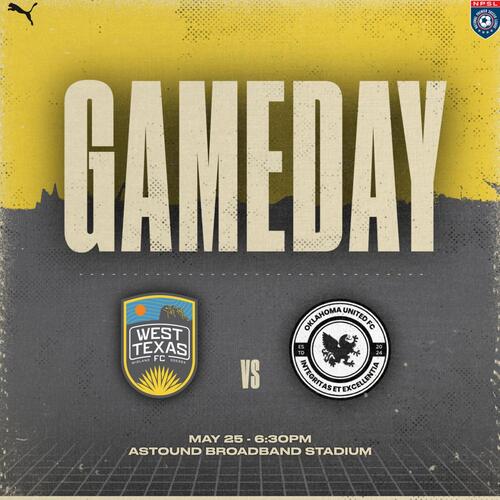 West Texas FC vs Oklahoma United FC poster