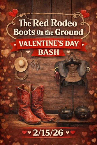 💋 RED RODEO: BOOTS ON THE GROUND 💘 Valentine’s Day Edition poster