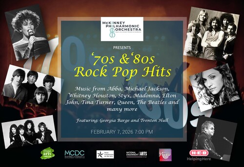 '70s and '80s Rock and Pop Hits with the McKinney Philharmonic Orchestra poster