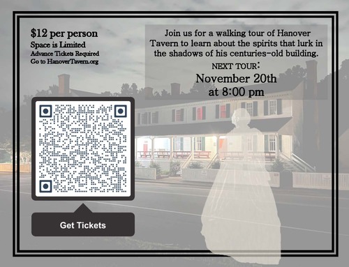 Haunted Hanover Tavern Tours February 2026 poster