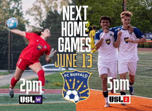 FC Buffalo doubleheader vs Cleveland Force -- USL League Two and W League poster
