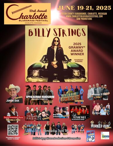 Charlotte Bluegrass Festival 2025 poster