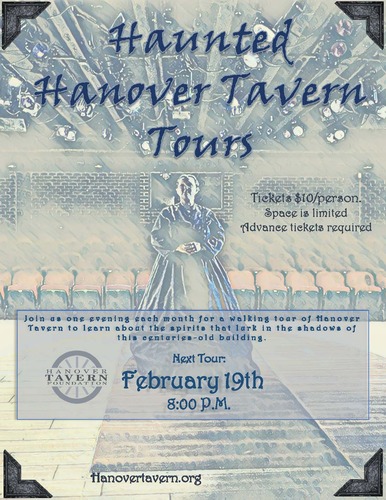 Haunted Hanover Tavern Tours February 2026 poster