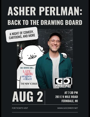  Asher Perlman: Back to the Drawing Board |  Multi Media Comedy Show  poster