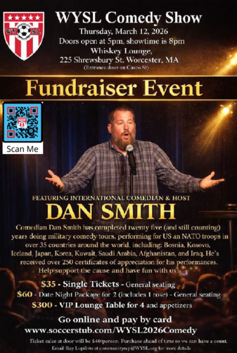 WYSL Comedy Soccer Night poster