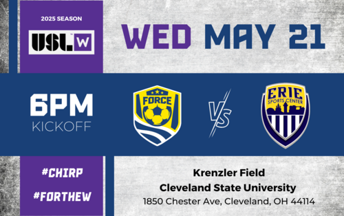 Cleveland Force SC vs Erie Sports Center (W League 5/21/25) poster