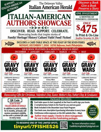 Taste of the Feast of the Seven Fishes Author/Artist Signup poster