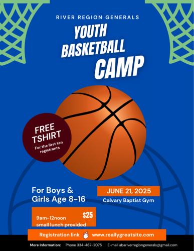 Join the River Region Generals for a Youth Camp full of adventure and fun! image